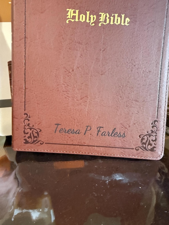 Personalized NIV Large Print Bible, Engraved Bible, Personalized Bible, Baptism Gift, Graduation Gift, Bible, laser engraved