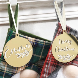 Personalised Mirror Christmas Bauble | 3D Name Ornament | Custom Colours & Names | Holiday Tree Decoration