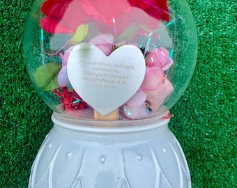 Eternal Rose dome, Personalized Rose dome