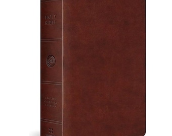 ESV Large Print Personal Size Bible (TruTone, Chestnut), Engraved Bible, Personalized Bible, Baptism Gift, Graduation Gift, Bible