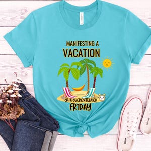 Beach Vibes Unisex Tee, Weekend Getaway Graphic Shirt, Relaxation T-shirt, Summer Vacation Top, Casual Friday Manifest Tee