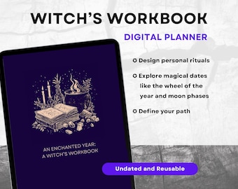 Witch’s Workbook Annual Planner - 2025 Digital Witch Journal - Digital Grimoire - Goodnotes bundle, also for other apps