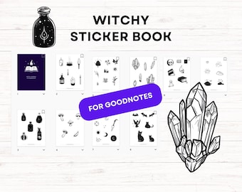 Goodnotes Witchy Digital Sticker Book - for Digital Journal or Planner