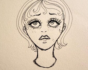 Uroczy portret, ręcznie rysowany, niestandardowy obraz