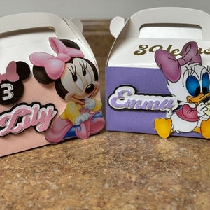 party boxes favors Minnie Mouse box kids gift party