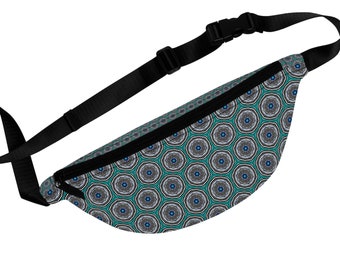 Blue Boho Fanny Pack