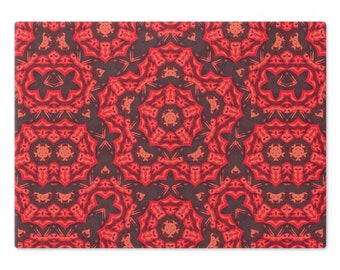 Red Boho Cutting Board