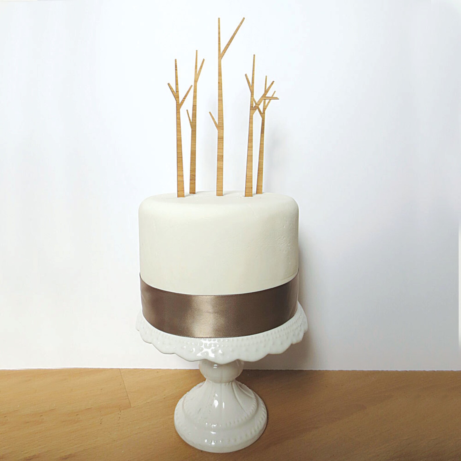 Trees Cake Topper Set Bamboo Wedding Cake Topper Rustic Etsy