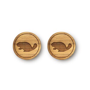 Busy Beaver Cufflinks. Beaver Cufflinks. Wood Cufflinks. Groomsmen Gift. Groom Gift. Gift For Men. Mens Gift. Gifts For Dad. Canadian. image 5