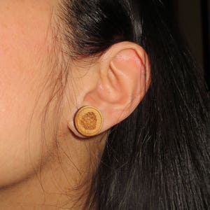 Medium Mountain Earrings. Mountain Earrings. Wood Earrings. Stud Earrings. LaserCut Earrings. Bamboo Earrings. Gifts For Her. Gift For Women image 4
