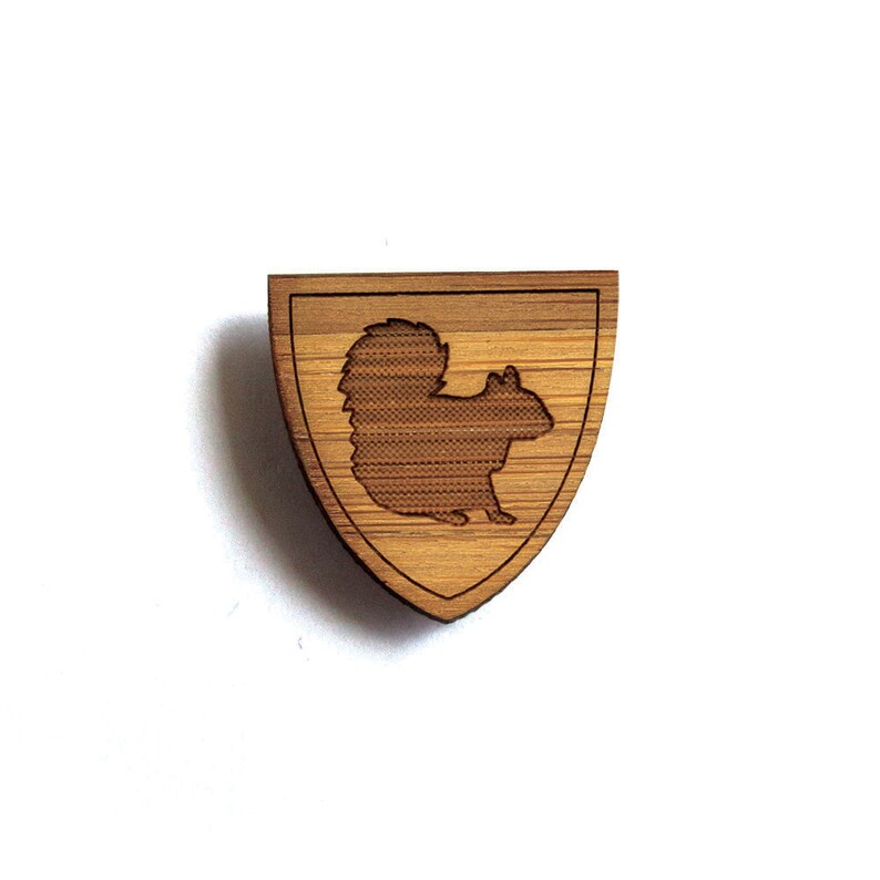 Smart Squirrel Pin. Squirrel Pin. Wood Tie Pin. Wood Lapel Pin. Tie Pin. Lapel Pin. Mens Lapel Pin. Boutonniere. Dad Gifts. Groomsmen Gift. image 2