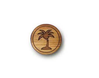 Palme Pin. Tropische Pin. Holz Krawatte Pin. Holz Anstecknadel. Krawatte Pin. Anstecknadel. Herren Anstecknadel. Boutonniere. Papa Geschenke. Trauzeugen Geschenk. Aloha