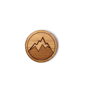 Mountain Pin. Mountain Range Pin. Wood Tie Pin. Wood Lapel Pin. Tie Pin. Lapel Pin. Mens Lapel Pin. Boutonniere. Dad Gifts. Groomsmen Gift.