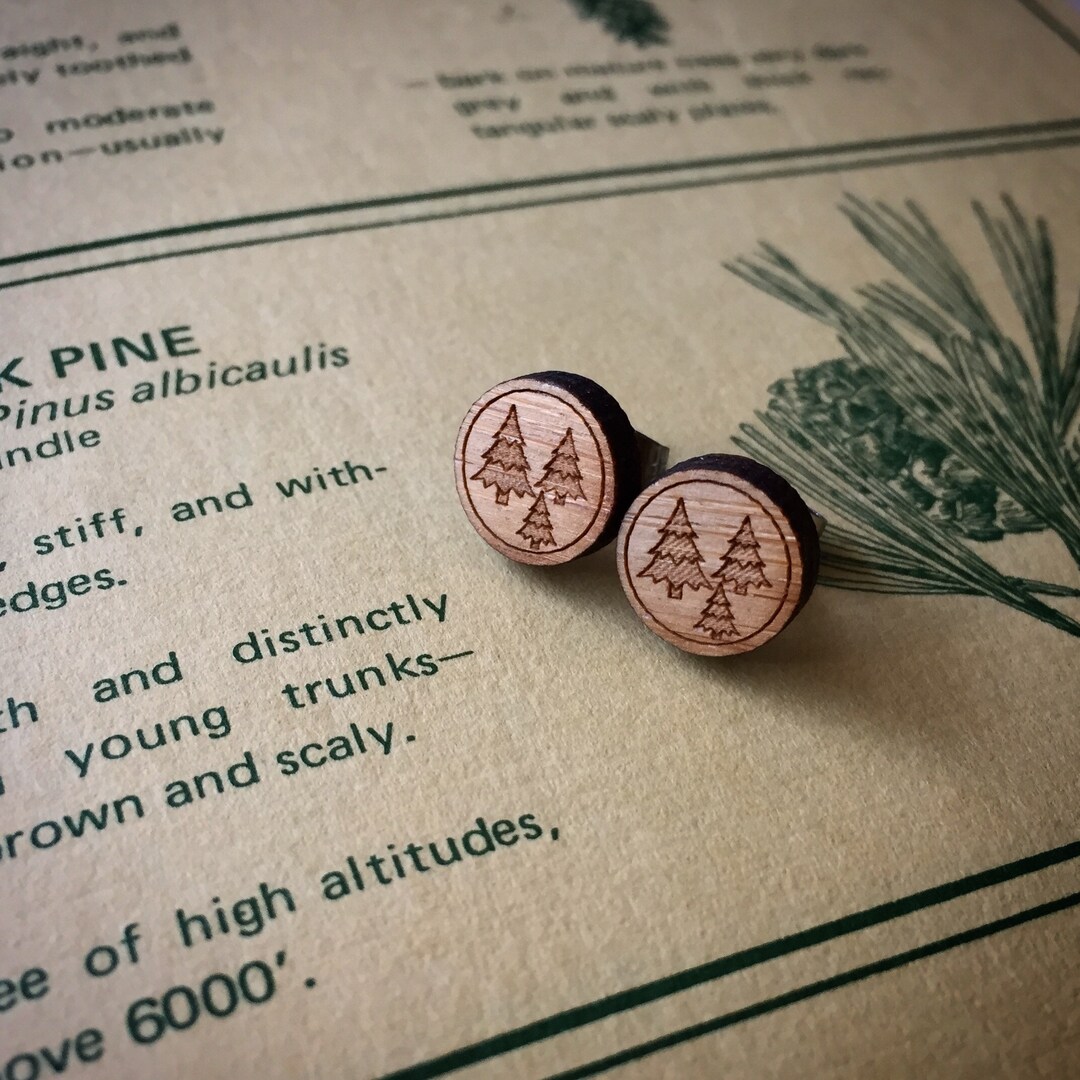 Tree Earrings. Forest Earrings. Wood Earrings. Boho Earrings. Laser Cut ...