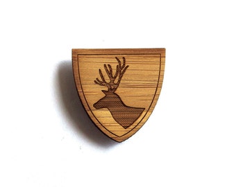 Deer Pin. Stag Pin. Wood Tie Pin. Wood Lapel Pin. Tie Pin. Lapel Pin. Mens Lapel Pin. Boutonniere. For Him. Gifts For Dad. Groomsmen Gift.