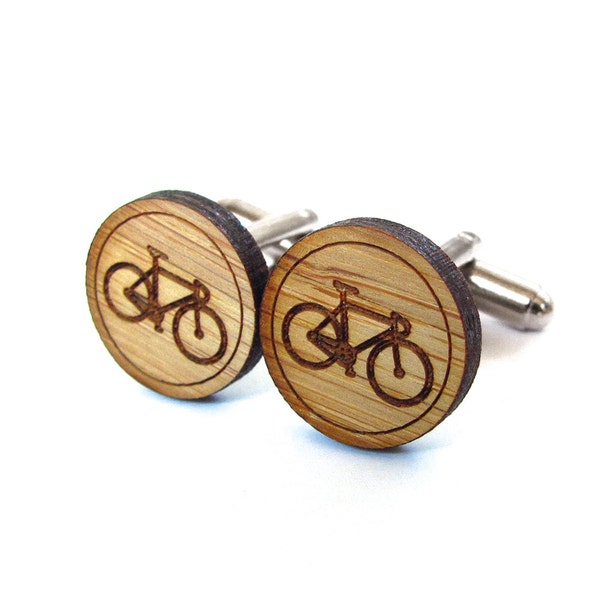 Bicycle Cufflinks. Bike Cufflinks. Wood Cufflinks. Groomsmen Gift. Groom Gift. Gift For Men. Mens Gift. Gifts For Dad. Gifts Under 25. Bike.