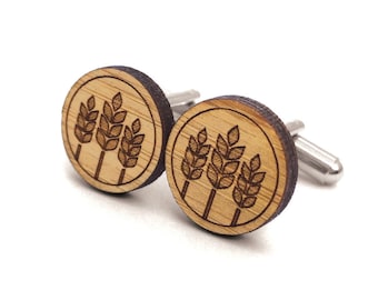 Prairie Cufflinks. Wheat Cufflinks. Wood Cufflinks. Groomsmen Gift. Groom Gift. Country Boy Cufflinks. Gift For Men. Mens Gift. Dad. Farmer