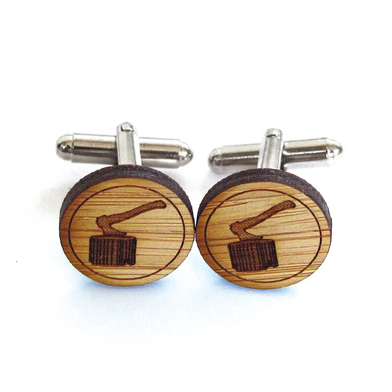 Ax Cufflinks Gift For Men Lumberjack Cufflinks Groomsmen Gift Gifts For Dad. Wood Cufflinks Mens Gift Groom Gift Axe Cufflinks