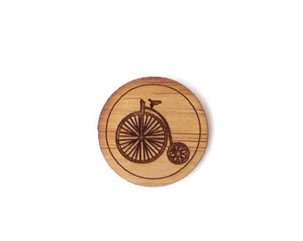 Pennyfarthing Pin. Bike Pin. Wood Tie Pin. Wood Lapel Pin. Tie Pin. Lapel Pin. Mens Lapel Pin. Boutonniere. For Him. Gifts For Dad. Cycling