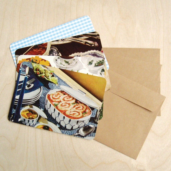 SALE - retro recipe card stationary set