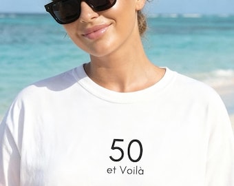 50th Birthday T-Shirt for Women et voilà – 50 Years T-Shirt for Women and Men – Gift Ideas for a 50th Birthday – 50th Birthday Outfit Sweater 1976