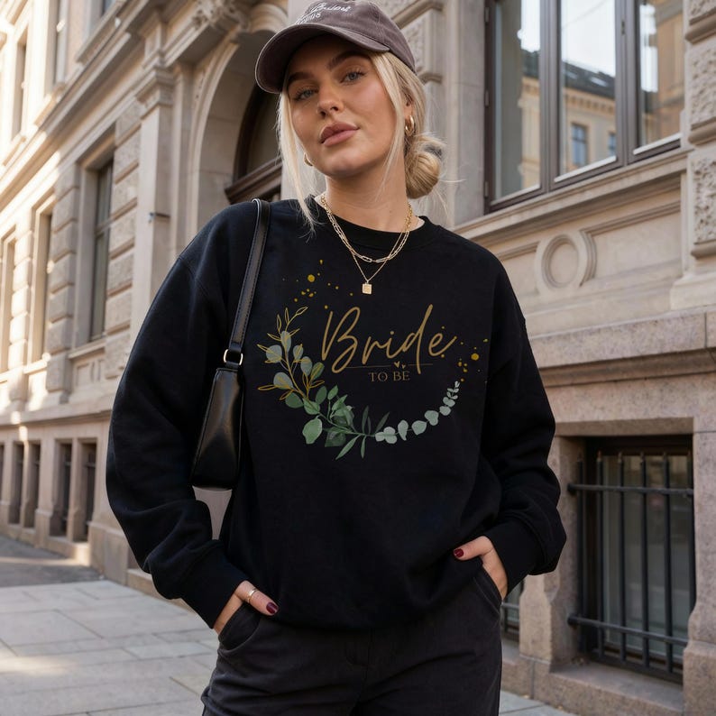 T-Shirt Braut Team personalisiert mit Nachname Name Vorne Rücken Junggesellenabschied Damen Shirt Frauen Ringe Team Braut Bride JGA Party