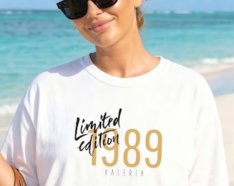 Personalized Gift T-Shirt Limited Edition Year, Personalized Vintage Gift for Women, Birthday Gift for Girlfriend and Sister