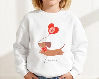 Birthday T-shirt and sweater with dachshund and name, children's birthday shirt with dog personalized for girls and boys aged 1-12 years, gift