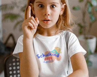 Camiseta Escolar Niño 2024 para Empezar el Colegio Camiseta Niño Niña Camiseta Escolar Inicio del Colegio Blanco Azul Escuela Primaria