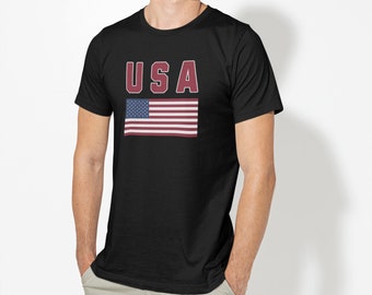 USA Flag Tee: Unisex Cotton Patriotic T-Shirt