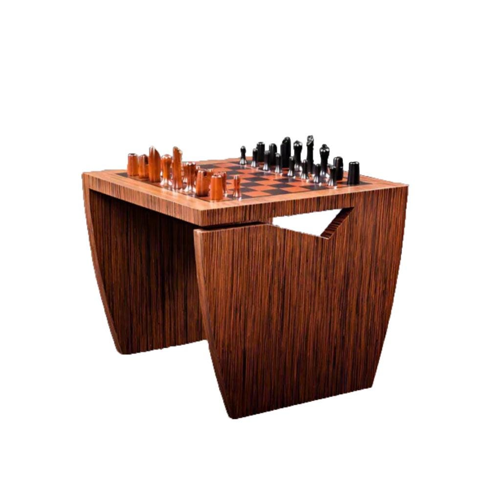 Custom Indian Rosewood Maple Inlay Chess Table – Handmade Luxury Game ...