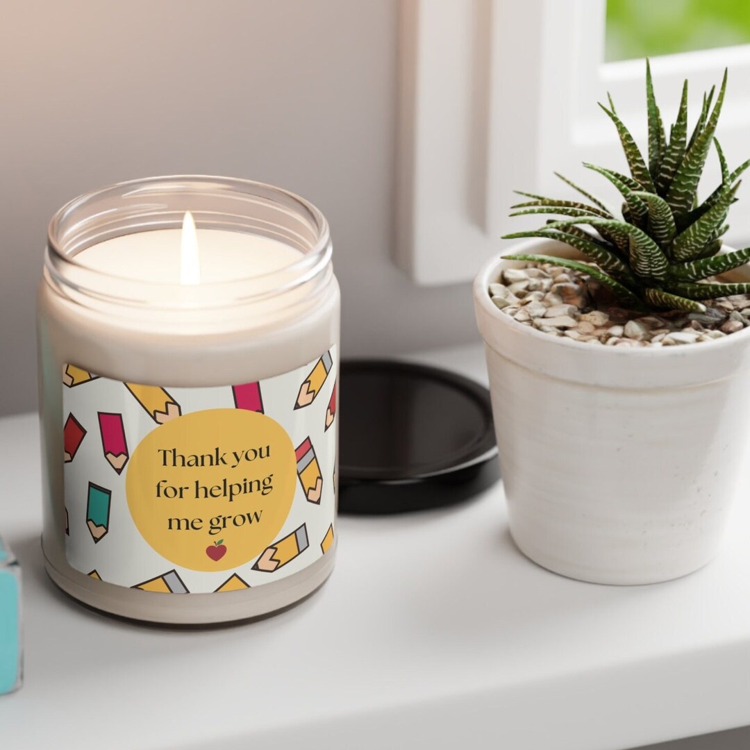 Teacher Appreciation Scented Soy Candle, 9oz - Thank You for Helping Me ...