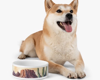 Southwest Desert Boho Pet Bowl - Pet Parent Gift - Housewarming Gift - Pet Birthday Gift