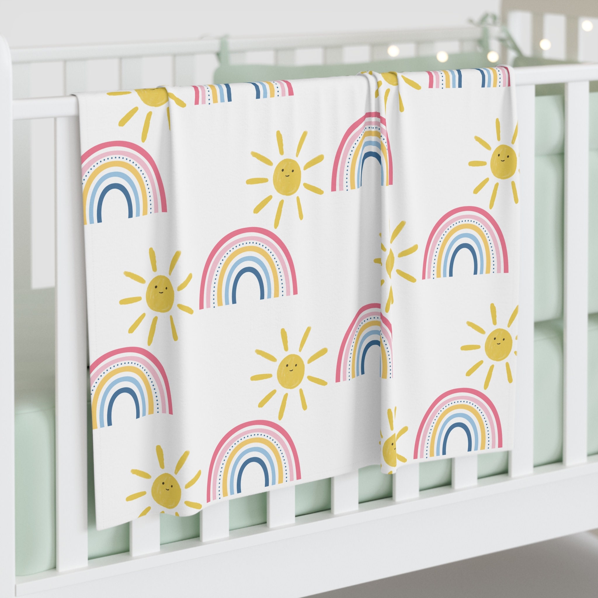 Mugod Coperta In Flanella Morbida 76x101 Cm – You Are My Sunshine, Con Uccelli, Arcobaleno E Stelle, Per Neonati, Bambini E Animali