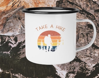 Take A Hike エナメル キャンプ カップ - お父さんへのギフト - ハイキング愛好家 - 彼へのギフト - 彼女へのギフト