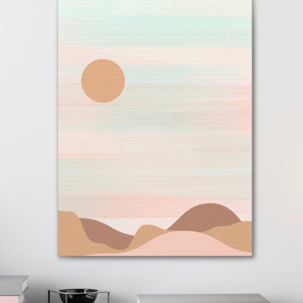 Boho Desert Sunset 18x24 Canvas Gallery Wraps - Sunset Wall Art - Desert Wall Art - Custom Wall Art - Housewarming Gift - Birthday Gift