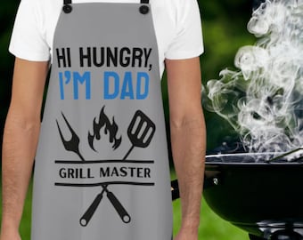 Pappa, jag är hungrig, förkläde - fars dag-present - pappapresent - rolig pappapresent - grillmästarepresent - pappaskämtförkläde