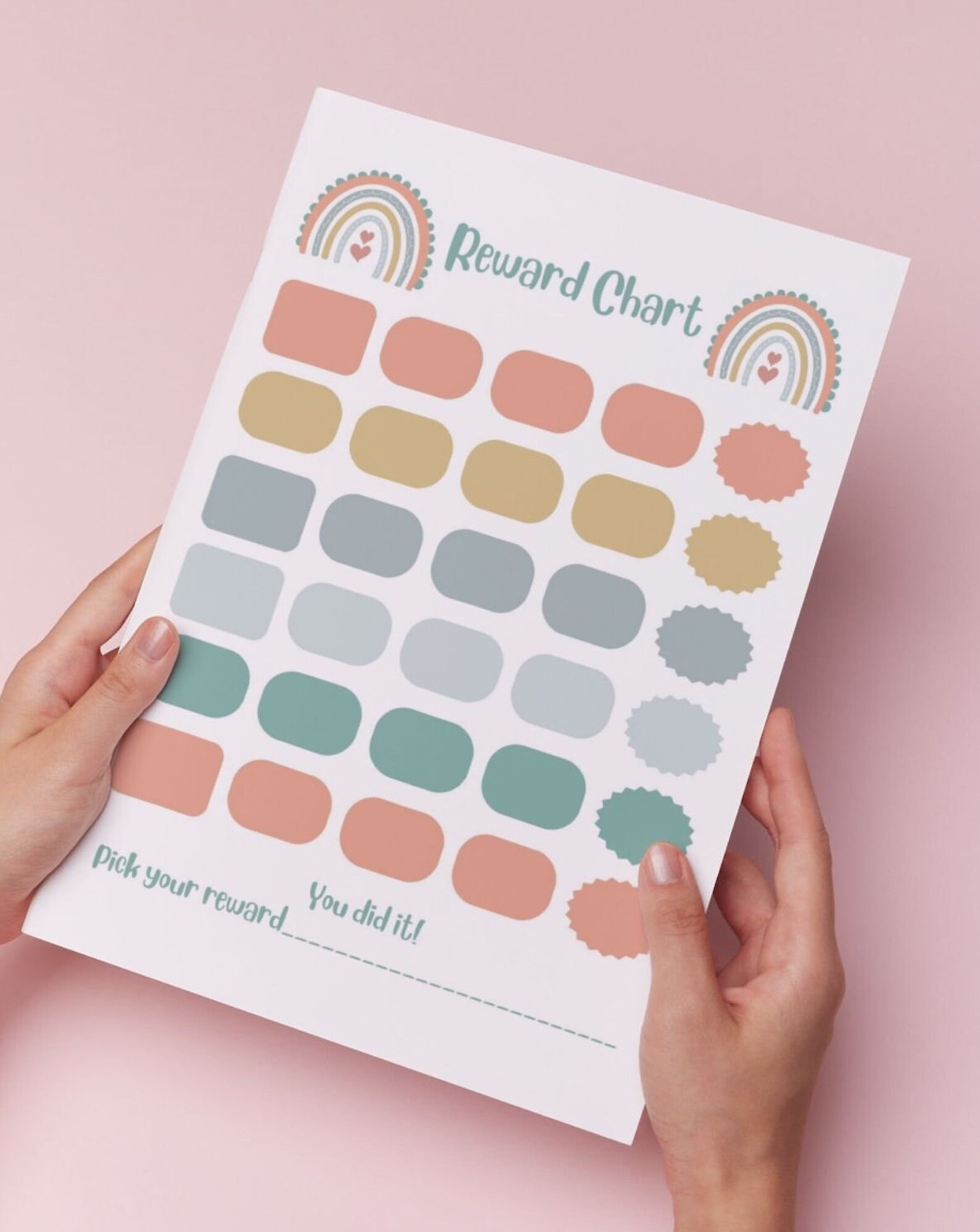 Reward Chart Printable PDF Instant Download - Toddler Reward Chart ...
