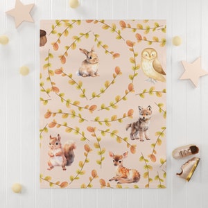 Baby Waldtiere Boho Weiche Fleece Babydecke - Boho Kinderzimmer Dekor - Baby Shower Geschenk