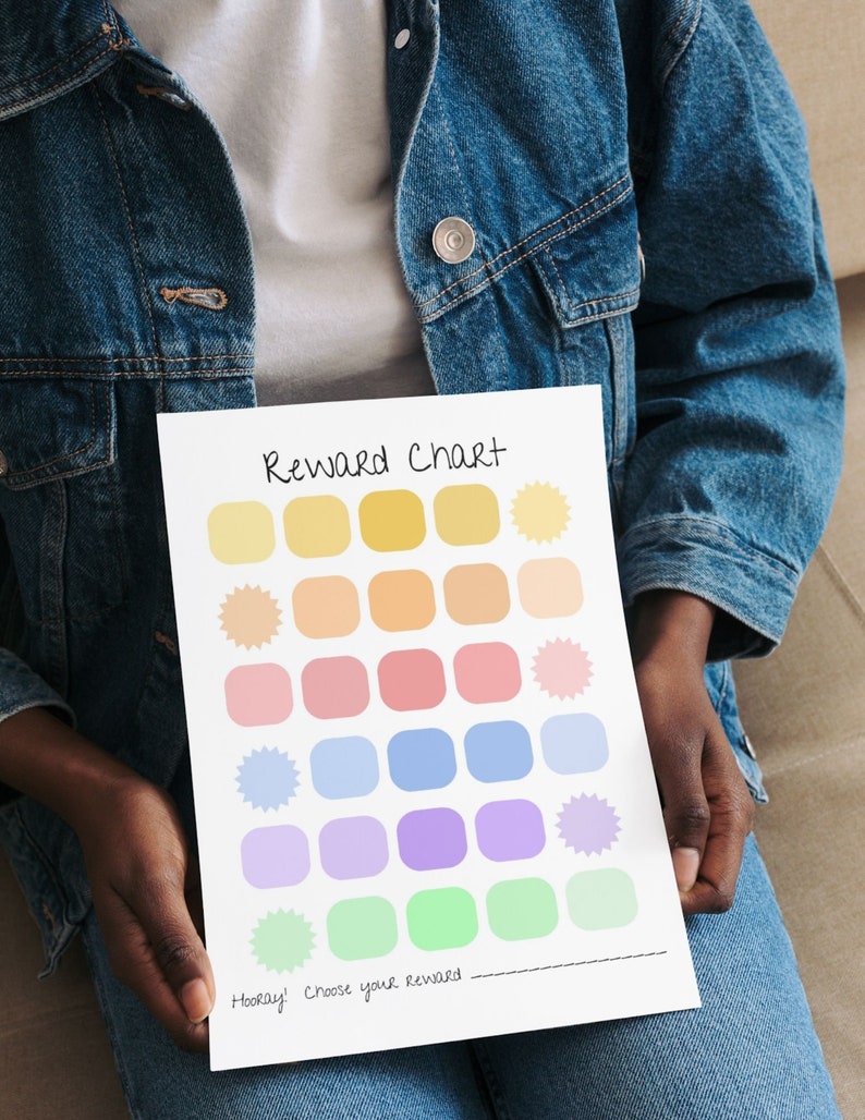 Prize Chart.pdf Reward Chart Printable PDF Instant Download Toddler Reward Chart ...