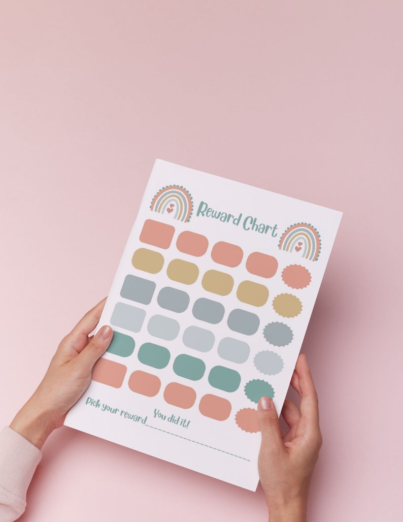 Reward Chart Color Reward Chart Printable PDF Instant Download - Toddler Reward Chart ...