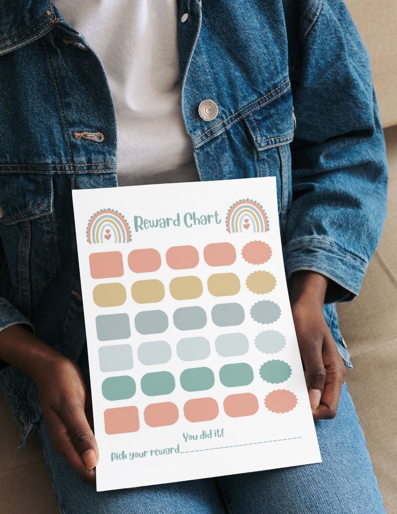 Reward Chart Color Reward Chart Printable PDF Instant Download - Toddler Reward Chart ...