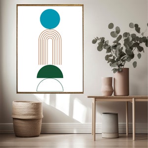 Mid Century Modern Digital Print 18x24&quot; - Instant Download