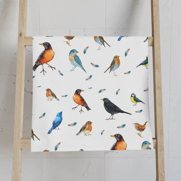Bird Lover Hand Towel - Housewarming Gift - Nature Lover Gift - Gift For Her