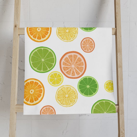 Citrus Print Hand Towel - Citrus Lover Gift - Housewarming Gift -