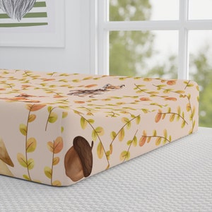 Housse de matelas à langer bébé animaux de la forêt - décoration bohème pour chambre d&#39;enfant - cadeau baby shower