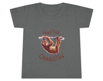 Save The Orangutan Kleinkind T-Shirt – Naturschutz T-Shirt – Save The Forests – Sommershirt