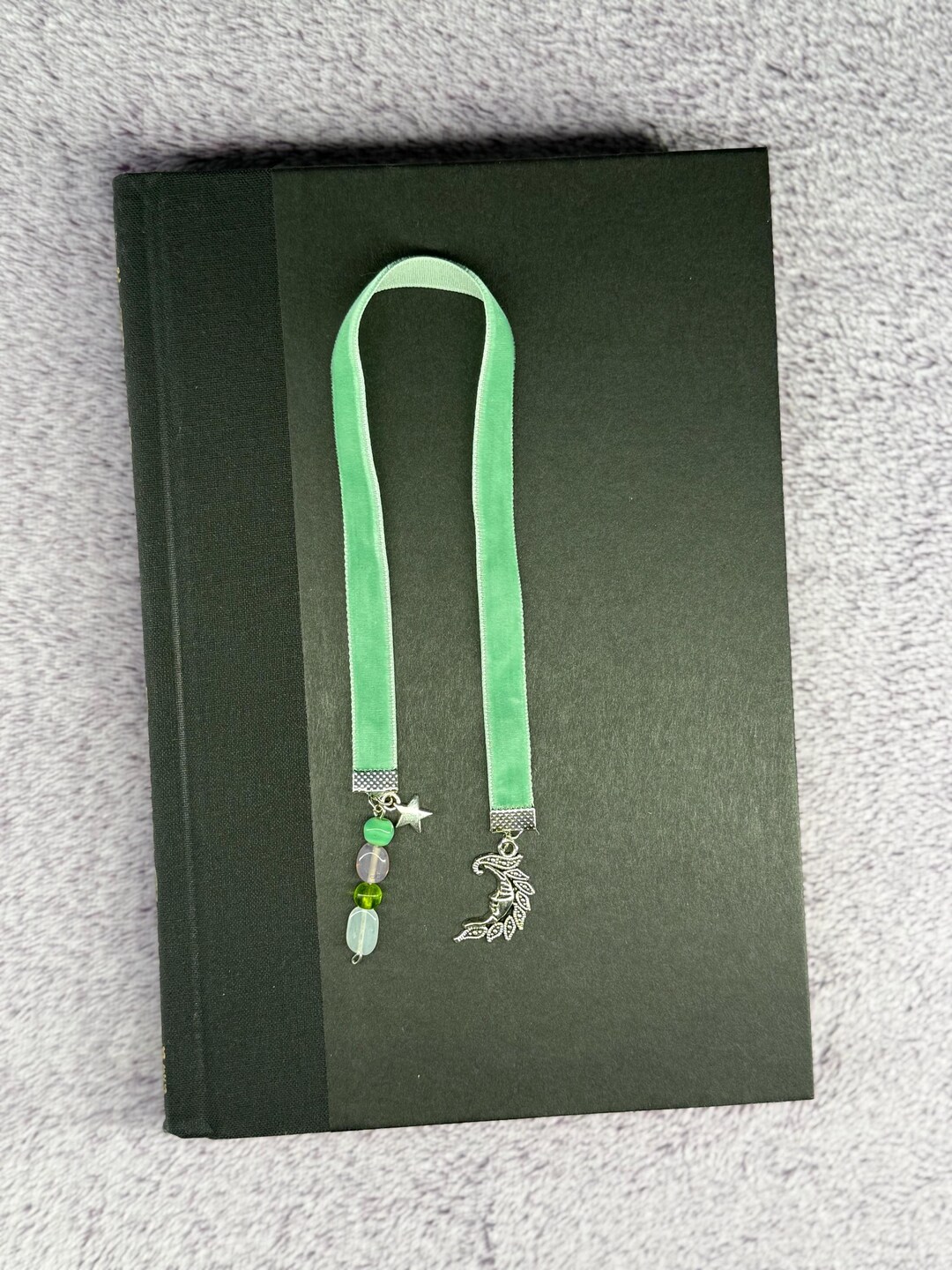 Crescent Moon Thin Velvet Ribbon Bookmark - Etsy