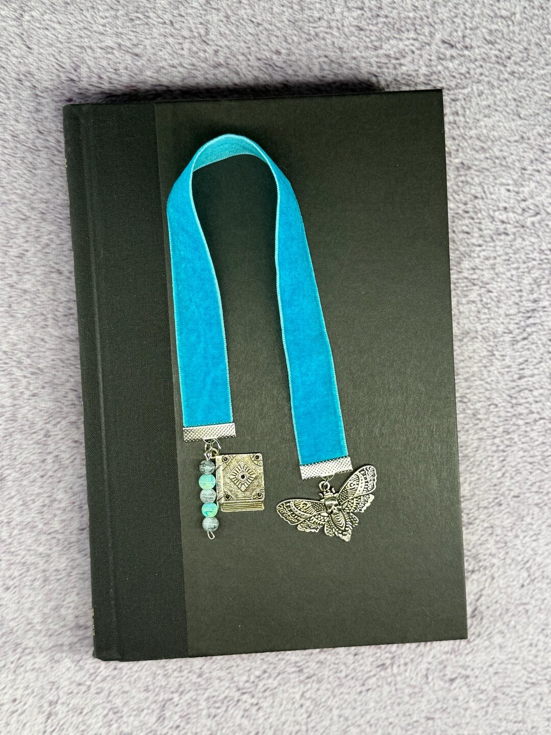 Bookish Moth Wide Velvet Ribbon Bookmarks - Etsy