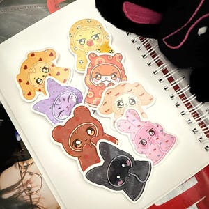 Ateez OT8 Cute Cozy Sticker Pack